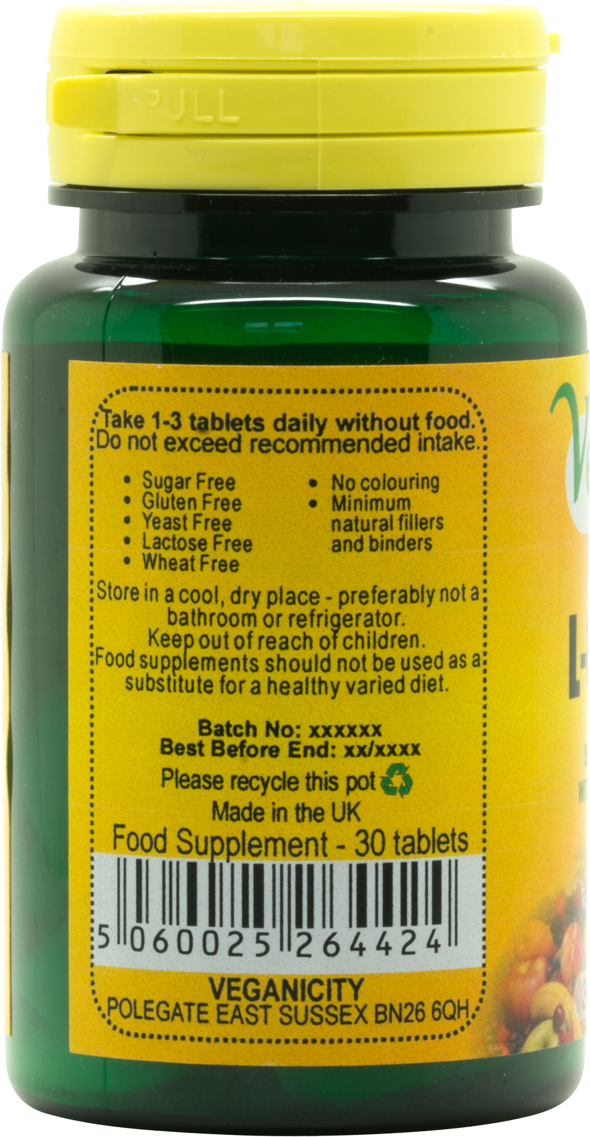 Veganicity > Men's Health > LGlutamine 500mg